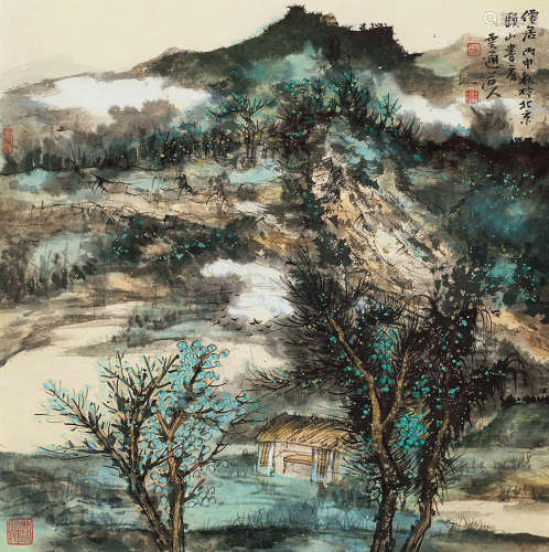 李云通（b.1965） 仙居图 设色纸本 镜框
