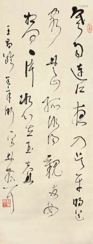 林散之（1898～1989） 草书王昌龄《送辛渐》 水墨纸本 立轴