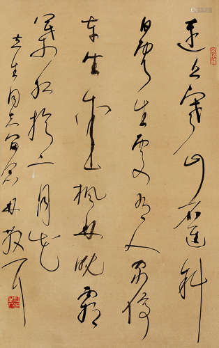林散之（1898～1989） 草书杜牧《山行》 水墨纸本 立轴