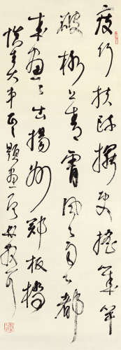 林散之（1898～1989） 草书题画诗 水墨纸本 立轴