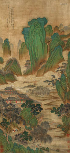 王翚（1632～1717） 云山楼阁 设色绢本 立轴