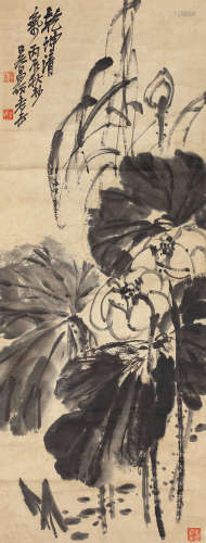 吴昌硕（1844～1927） 乾坤清气 水墨纸本 立轴