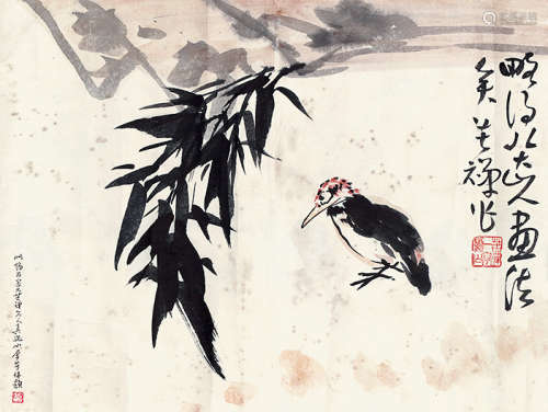 李苦禅（1899～1983） 拟八大笔意 水墨纸本 镜芯
