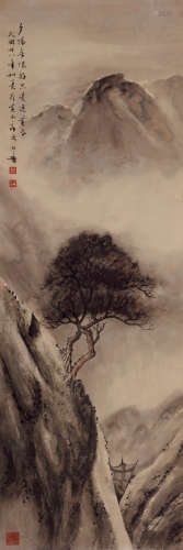 黄幻吾（1906～1985） 夕阳无限好 设色纸本 立轴