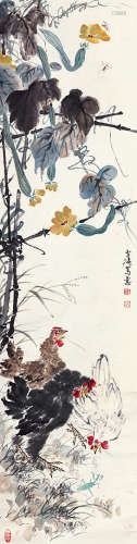 王雪涛（1903～1982） 大吉图 设色纸本 立轴