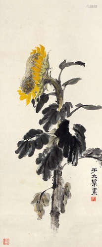 于立群（1916～1979） 花卉 设色纸本 立轴