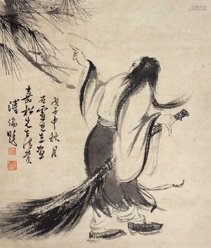 徐宗浩（1880～1957） 高僧图 水墨纸本 立轴