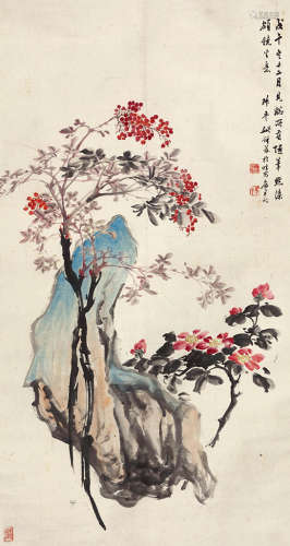 姚钟葆（？～1924） 花卉 设色纸本 立轴