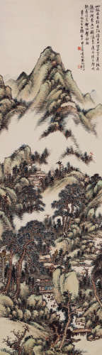 吴徵（1878～1949） 松山幽居图 设色纸本 立轴