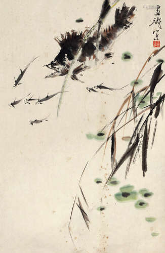 王雪涛（1903～1982） 有余图 设色纸本 镜框