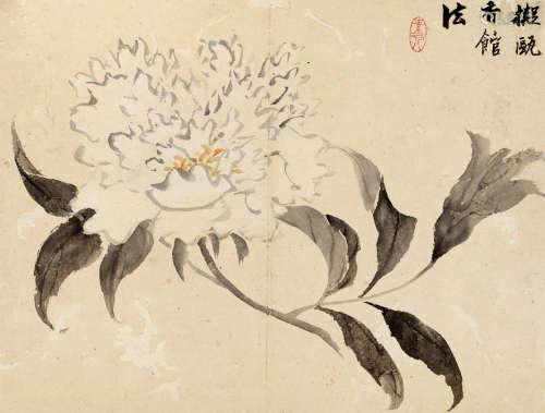 朱本（1761～1819） 花卉 水墨纸本 镜芯