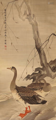 陈之佛（1896～1962） 春江水暖 设色绢本 镜芯
