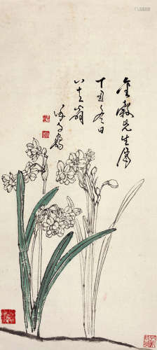 徐子鹤（1916～1999） 水仙 设色纸本 立轴