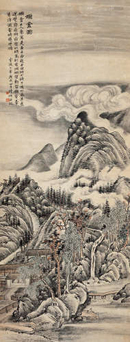 陆恢（1851～1920） 孏盦图 设色纸本 立轴