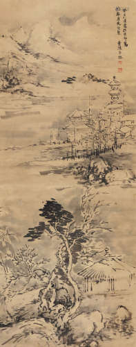 程正揆（1604～1676） 雪景图 水墨纸本 立轴