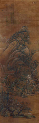 文伯仁（1502～1575） 幽居图 设色绢本 立轴