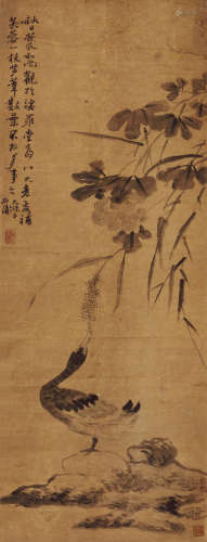 八大山人 石涛（1626～约1705） 芦雁图 水墨纸本 立轴