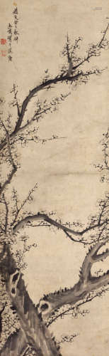 赵之琛（1781～1852） 墨梅 水墨纸本 立轴