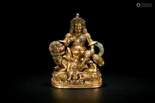 A Rare Gilt Bronze Figure of Budhha