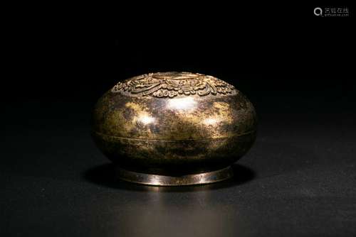 A Gilt Bronze Covered Box