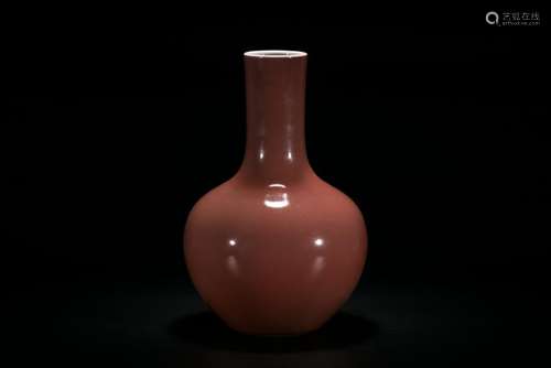 A Fine Red-Glazed Bottle Vase