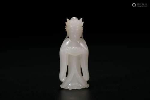 A White Jade Carving of Figure