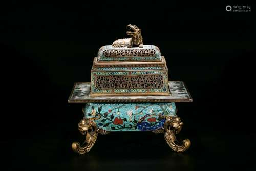 A Fine Cloisonne Enamel Censer