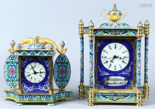 Cloisonné style clock group