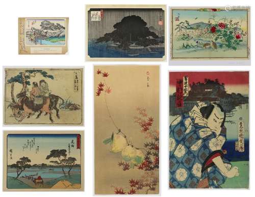 Japanese Woodblock Prints, Rinsei, Hokusai,