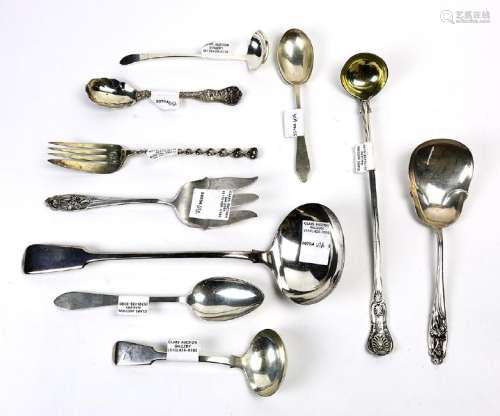 (lot of 10) Assorted sterling silver serving utensil
