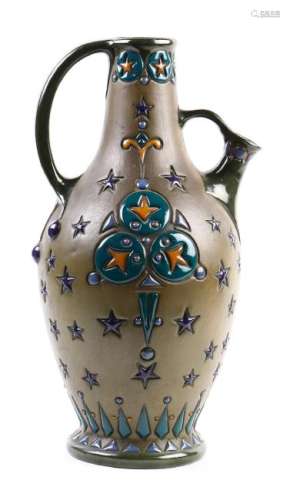 Turn Teplitz Amphora ceramic pitcher