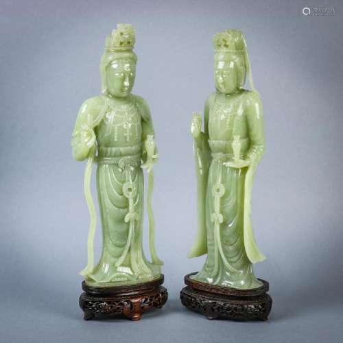 Chinese Jade Bodhisattvas