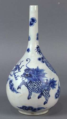 Vietnamese Blue-and-White Porcelain Vase, Dragon