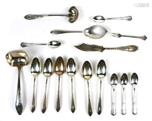 (lot of 16) Collection of sterling and silver plate