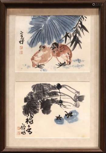 Framed Chinese Paintings, Manner of Li Kuchan