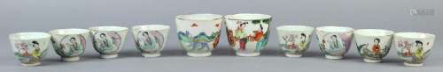 Chinese Enameled Porcelain Cups