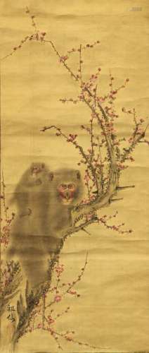 Japanese Painting on Scroll, Mori Sosen, 19c