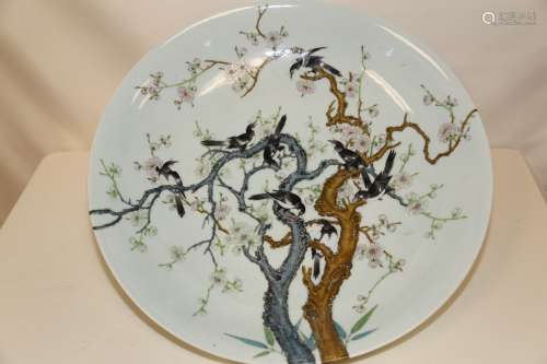 A Magnificient and Extremely Rare Famille Rose Dish, Yongzheng Mark
