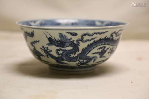 A Blue and White Porcelain Bowl