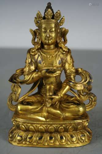 An Antique Bronze Tibet Buddha Figure