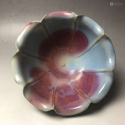 A Purple-Splashed Jun-Glazed Bowl