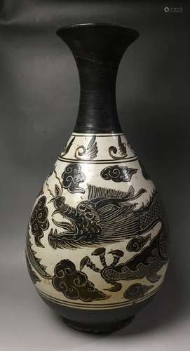 A White Ground Cizhou Yao Vase