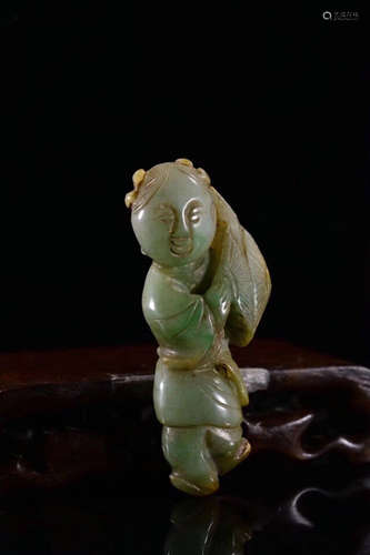 17-19TH CENTURY, A BOY DESIGN JADEITE