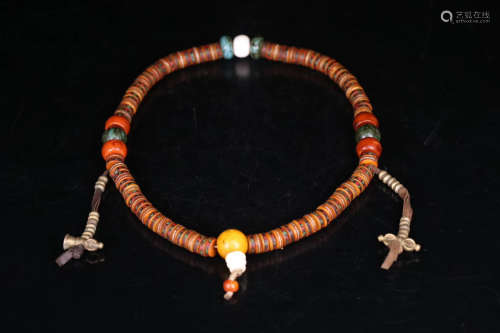 A STRING OF TIBETAN KAPALA BEADS