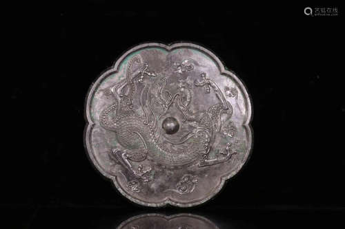17-19TH CENTURY, AN OLD BRONZE MIRROR, QING DYNASTY