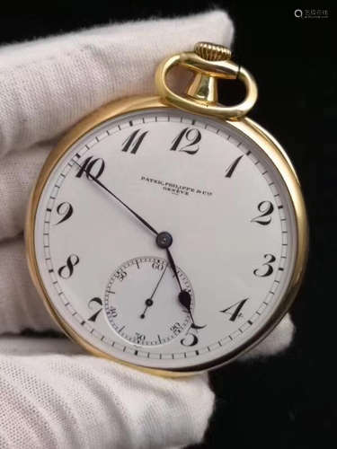 A PATEK PHILIPPE 18K GOLD POKET WATCH