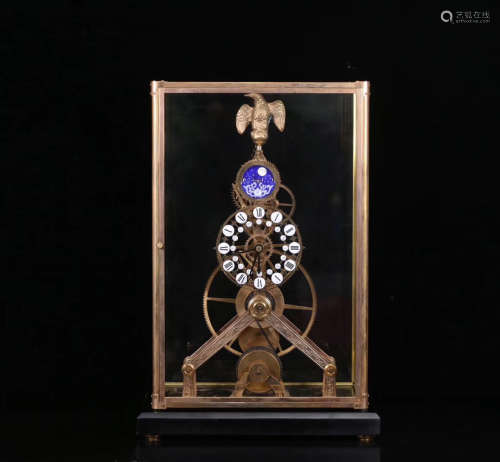 A CENTURIAL EUROPEAN OLD MECHANICAL PENDULUM CLOCK