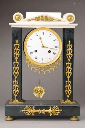 Portico clock, France, around 1820/30, black and white