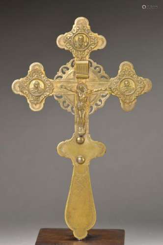 Hand cross, probably Bulgaria, around 1870, brass