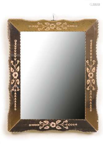 Venetian Mirror, first half 20th c., glass polished and